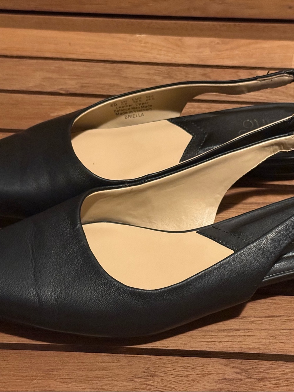 Franco Sarto Black Slingback Flats Sz 8 - Picture 4 of 7
